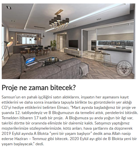 Proje ne zaman bitecek?